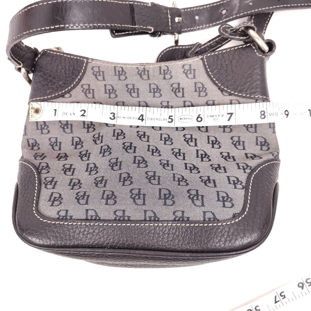 Vtg Dooney & Bourke Leather & Canvas All Weather Signature DB Logo W/ Charm Y2K - Picture 11 of 13